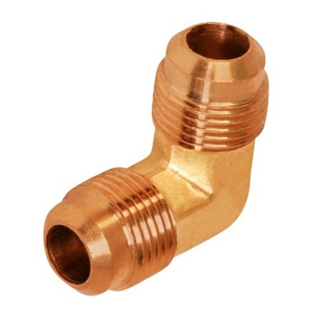 EVERFLOW 1/2" Flare 90° Elbow Pipe Fitting; Brass F55-12